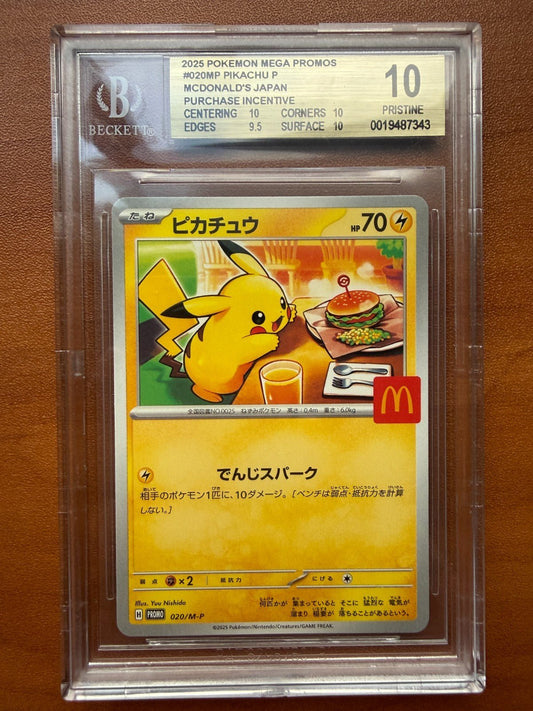 Pikachu 020/M - P 020/M - P M - P Promotional Cards Regular (Japanese) BGS 10