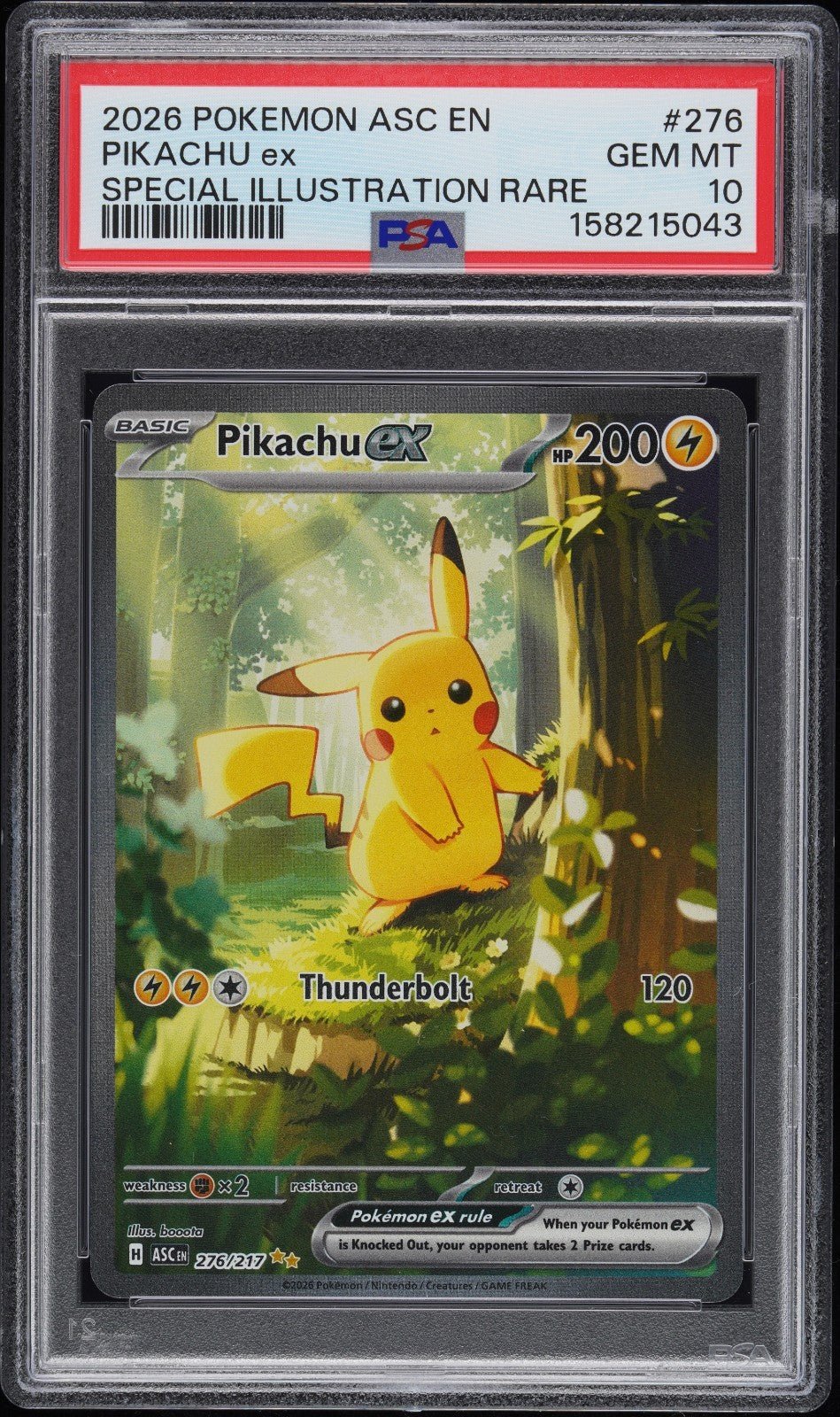 Pikachu ex 276 PSA 10 Special Illustration Rare Holo English Pokemon TCG