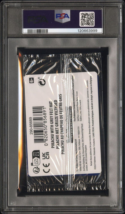 Pikachu with Grey Felt Hat Sealed Cello Pack Van Gogh Promo PSA 9 2