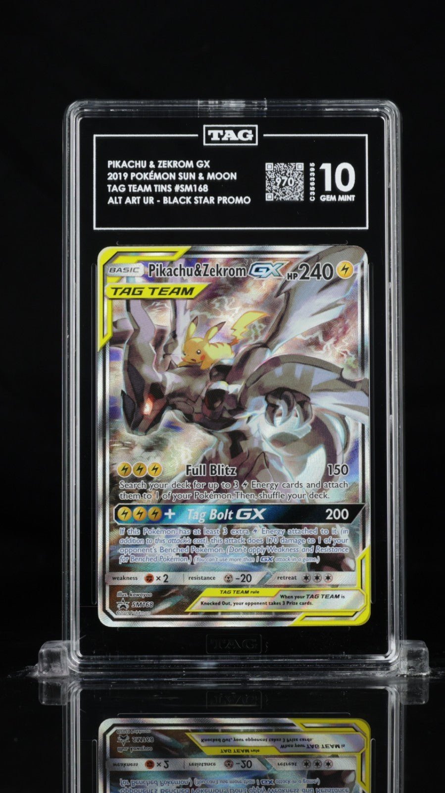 PIKACHU & ZEKROM GX TAG TEAM PROMO TAG 10 SM168