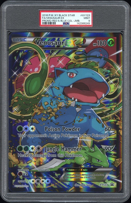 Pokemon 2016 Venusaur EX XY123 Full Art Promo XY Black Star PSA 9 - Jumbo POP 8