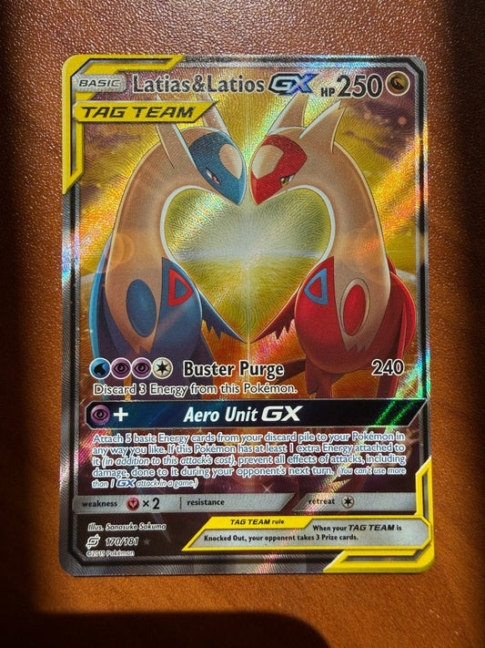 Pokemon 2019 Latias & Latios GX 170/181 Alt Art Team Up NM