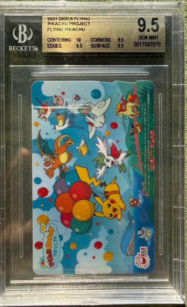 Pokemon 2021 Phone Card Okica Flying Pikachu Project BGS 9.5