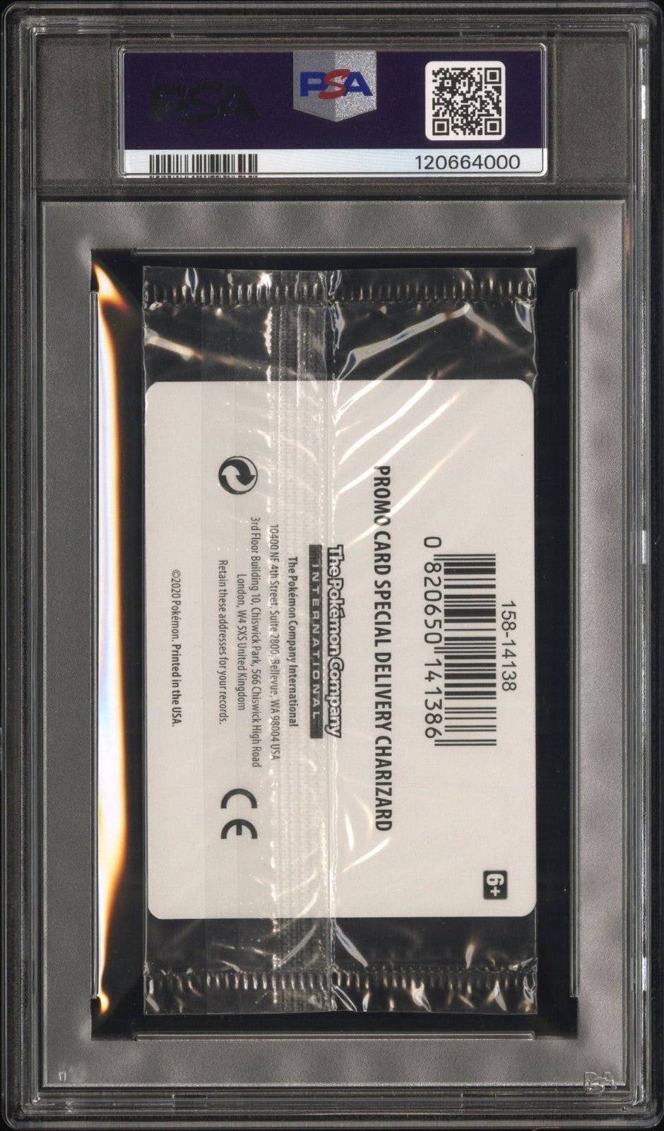 Pokemon 2022 Special Delivery Charizard Black Star Promo Center Cello Pack PSA 9