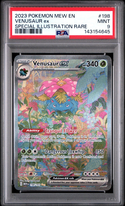 Pokemon 2023 Venusaur ex 198/165 Full Art SIR Scarlet & Violet 151 PSA 9