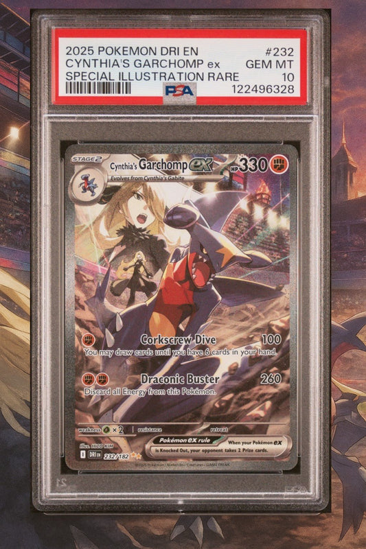 Pokemon 2025 Cynthias Garchomp ex 232/182 SIR Destined Rivals GEM MINT PSA 10