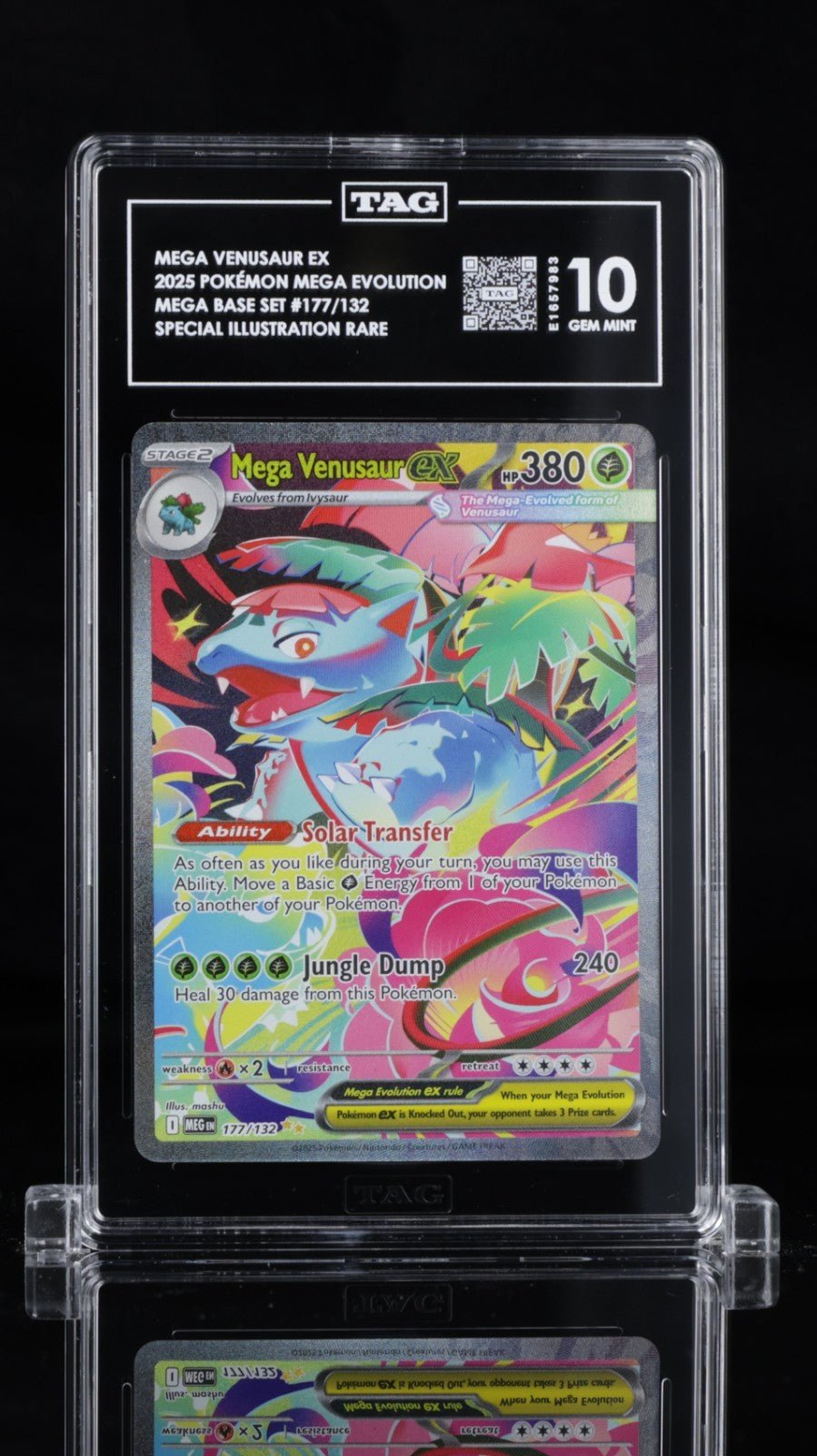 Pokemon 2025 Mega Venusaur ex 177/132 SIR Mega Evolutions - TAG 10