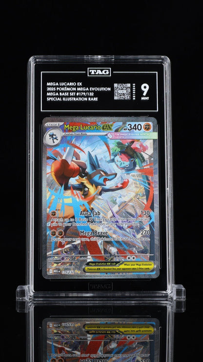 Pokemon 2025 TAG 9 Mega Lucario Ex 179 Mega Evolution SIR