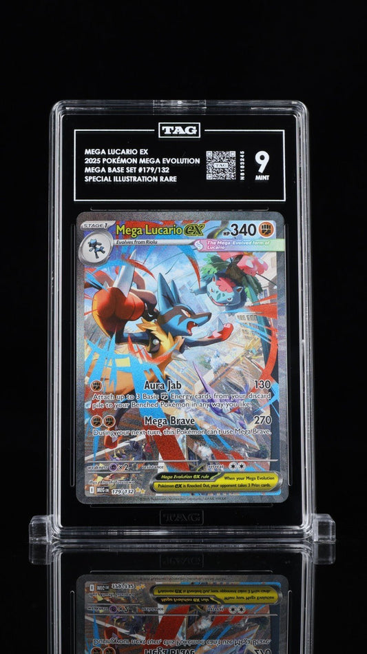 Pokemon 2025 TAG 9 Mega Lucario Ex 179 Mega Evolution SIR