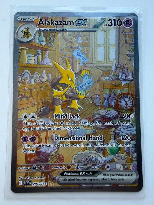 Pokemon Alakazam ex 201/165 151 Special Illustration Rare NM
