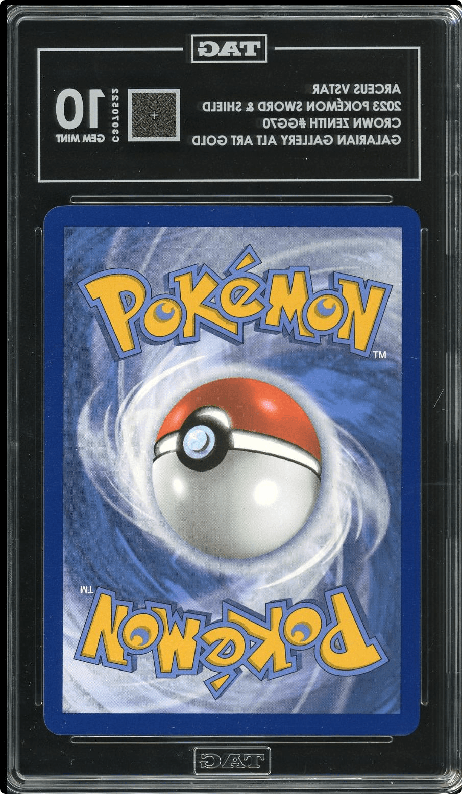 Pokemon Arceus VSTAR GG70 Crown Zenith Galarian Gallery Secret Holo TAG 10