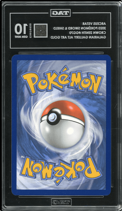 Pokemon Arceus VSTAR GG70 Crown Zenith Galarian Gallery Secret Holo TAG 10