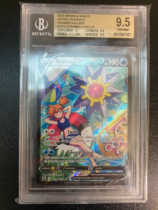 Pokemon Astral Radiance Trainer Gallery Starmie V TG13/TG30 BGS 9.5 PSA