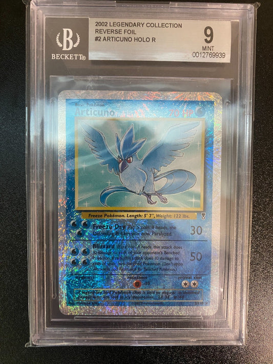 Pokemon BGS 9 Articuno 2 Reverse Foil Legendary Collection 2002 PSA