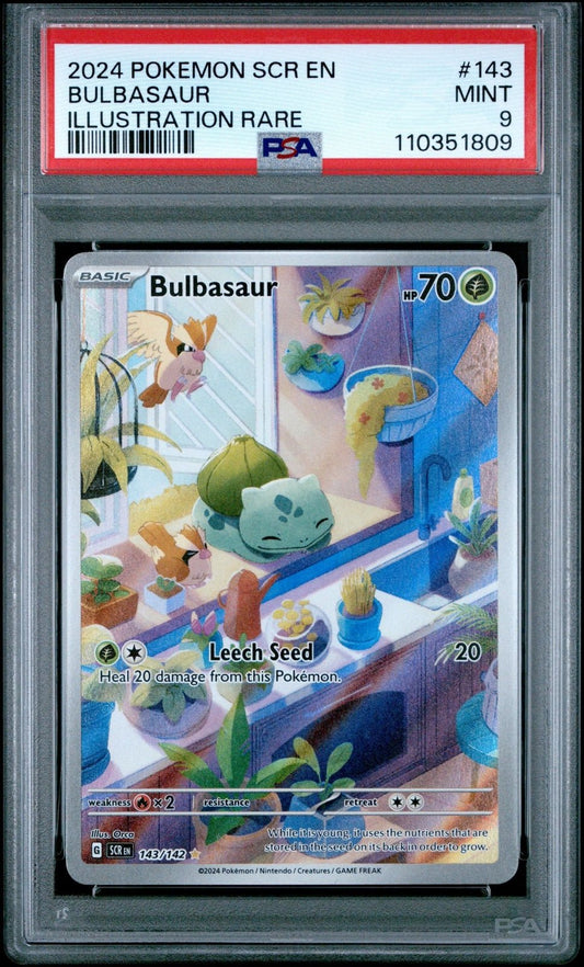 Pokemon Bulbasaur IR Steller Crown 143/142 PSA 9