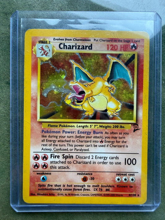 Pokemon Charizard 004/130 Base Set 2 Holo MP