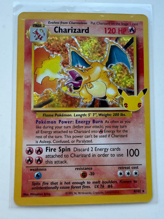 Pokemon Charizard 4/102 Celebrations Classic Collection NM