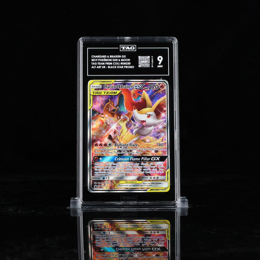 Pokemon Charizard & Braixen GX SM230 SM Tag Team Black Star Promo TAG 9