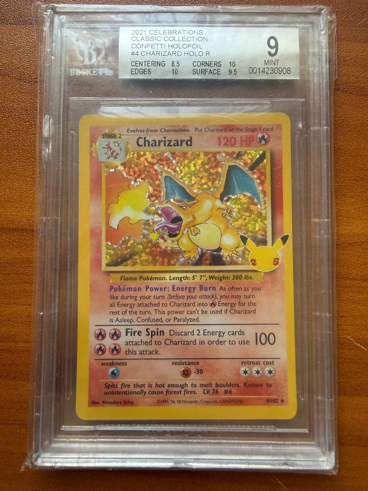 Pokemon Charizard Celebrations Classic Collection Holo 25th BGS 9 4 2021