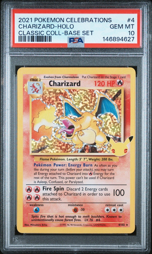 Pokemon Charizard Classic Collection 4/102 Celebrations Stamp Holo PSA 10