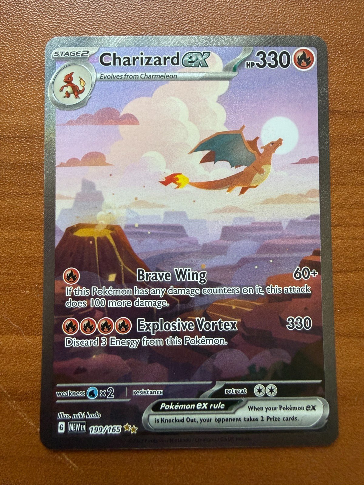 Pokemon Charizard ex 199/165 SV: Scarlet & Violet 151 Holo Special Rare NM