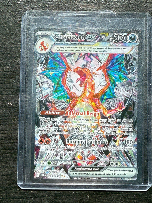 Pokemon Charizard ex 223/197 Sv03: Obsidian Flames Holo SIR Mint 2 NM