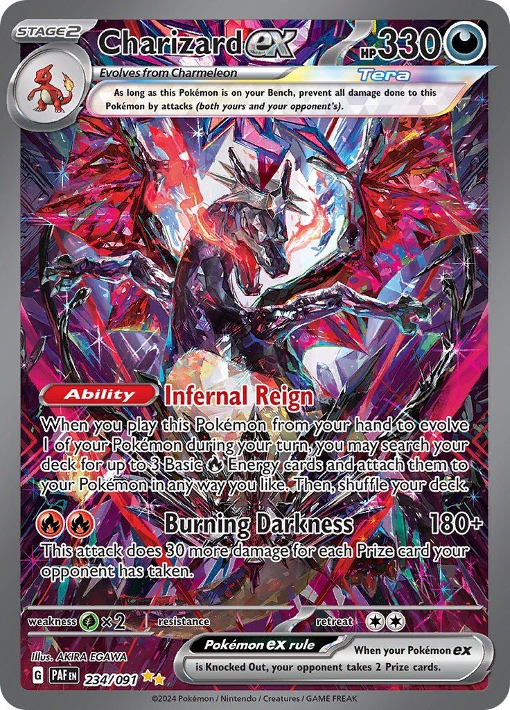 Pokemon Charizard ex 234/091 Sv: Paldean Fates Holo - Near Mint