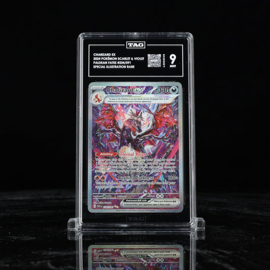 Pokemon CHARIZARD EX PSA 9 Special Illustration Rare Paldean Fates