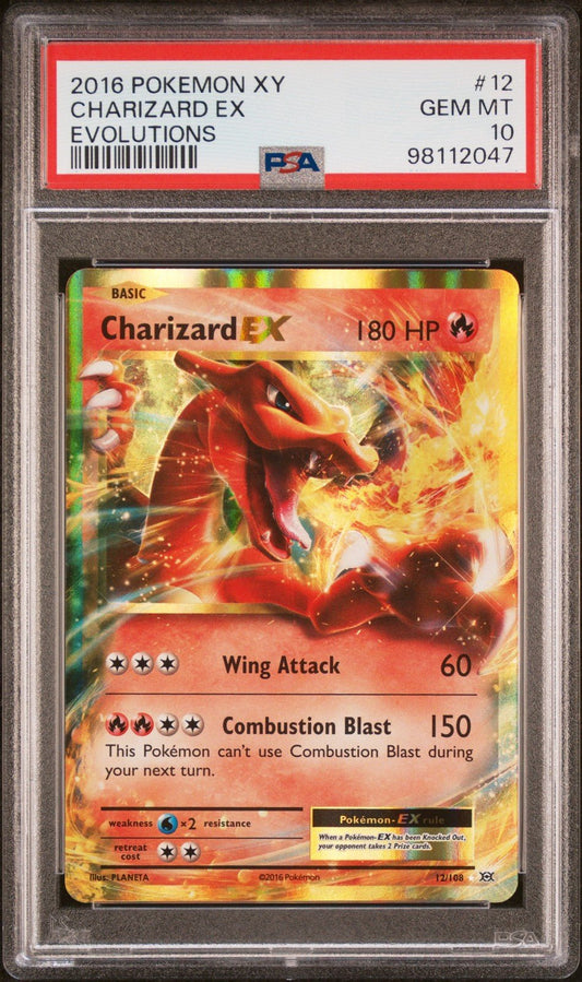 Pokemon Charizard EX XY Evolutions Holo Ultra Rare 12 PSA 10
