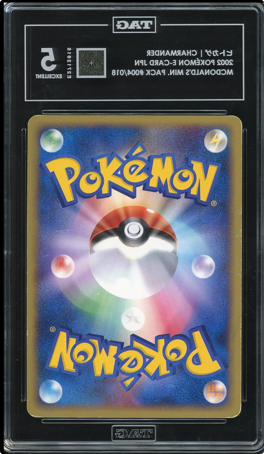Pokemon Charmander Holo 004/018 Mcdonald's Promo Japanese 2002 TAG 5