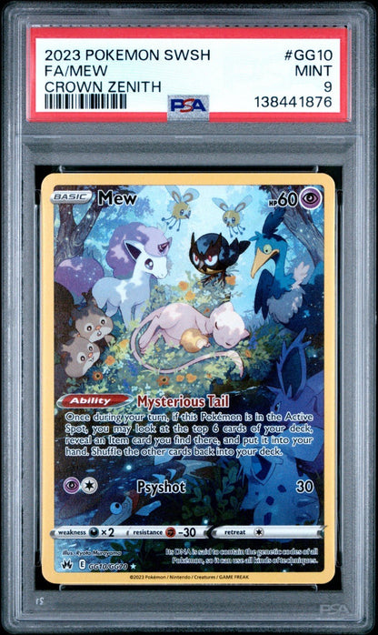 Pokemon Crown Zenith Mew Full Art GG10/GG70 PSA 9