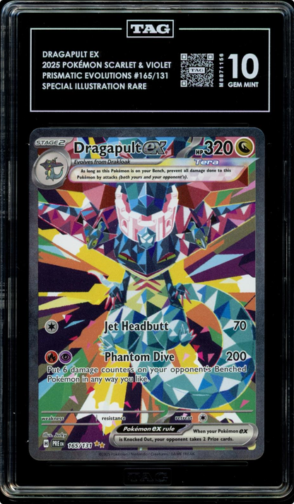 Pokemon Dragapult ex 165/131 Sv: Prismatic Evolutions Holo TAG 10