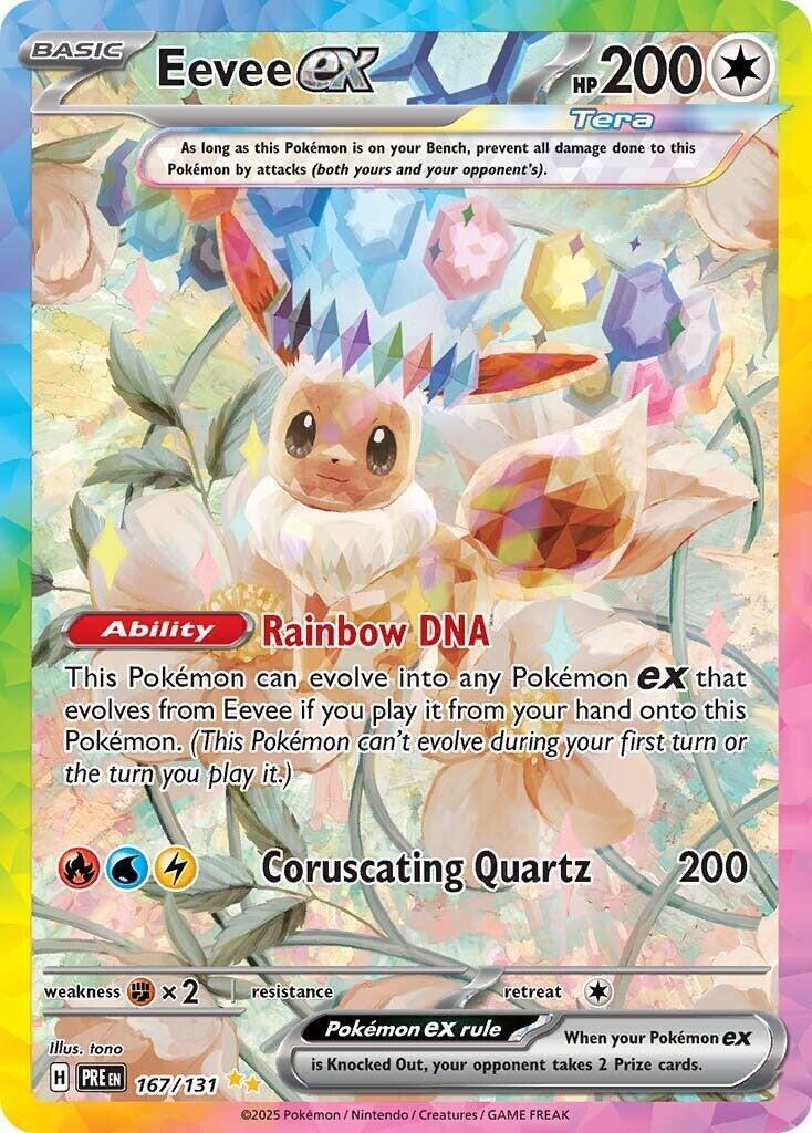 Pokemon Eevee ex 167/131 Prismatic Evolutions Holo SIR NM/Mint