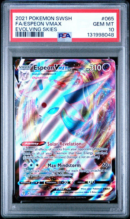 Pokemon Espeon VMAX 065/203 SWSH07: Evolving Skies Holo
