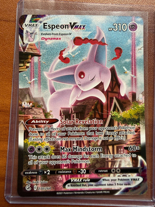 Pokemon Espeon VMAX 270/264 Alt Art Fusion Strike LP
