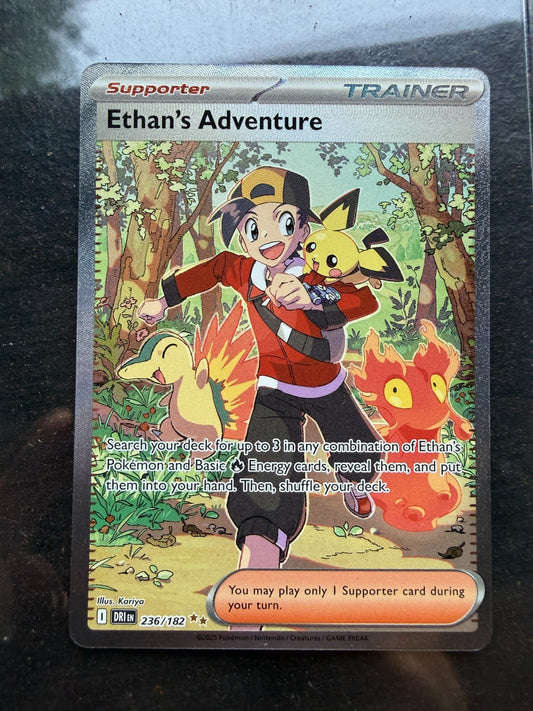 Pokemon Ethan's Adventure Full Art Trainer Destined Rivals 236/182 NM