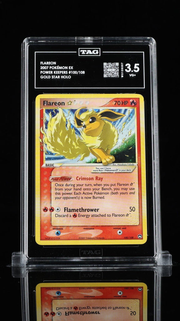 Pokemon Flareon Gold Star 100/108 Power Keepers TAG 3.5 PSA