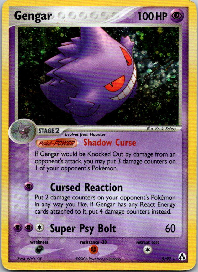 Pokemon Gengar 5/92 Legend Maker Holo Rare NM
