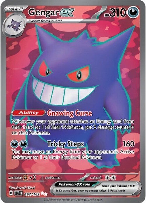 Pokemon Gengar EX Holo PSA 9 Temporal Forces 193/162