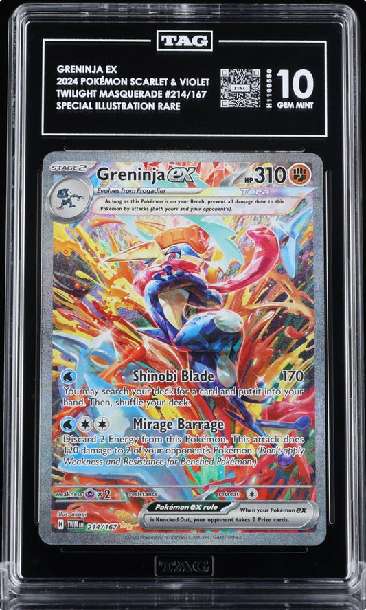 Pokemon Greninja ex Sv06 Twilight Masquerade 214/167 SIR Holo TAG 10