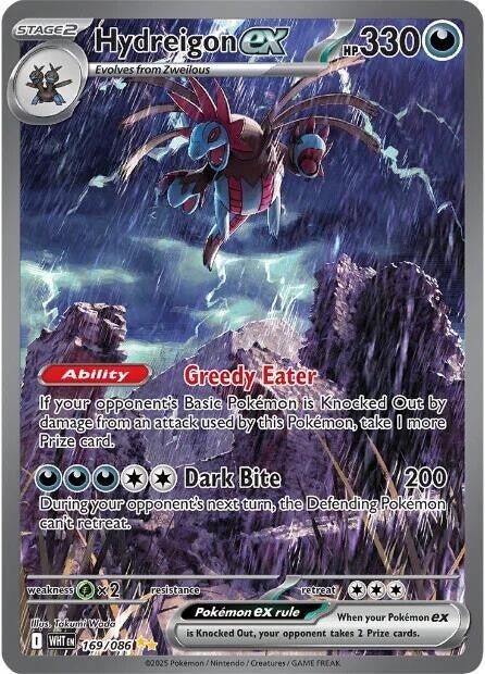 Pokemon Hydreigon ex White Flare Holo Illustration Rare 169/086 PSA 10