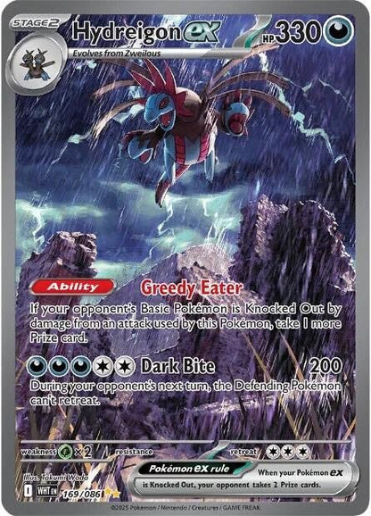 Pokemon Hydreigon ex White Flare Holo Illustration Rare 169/086 PSA 10