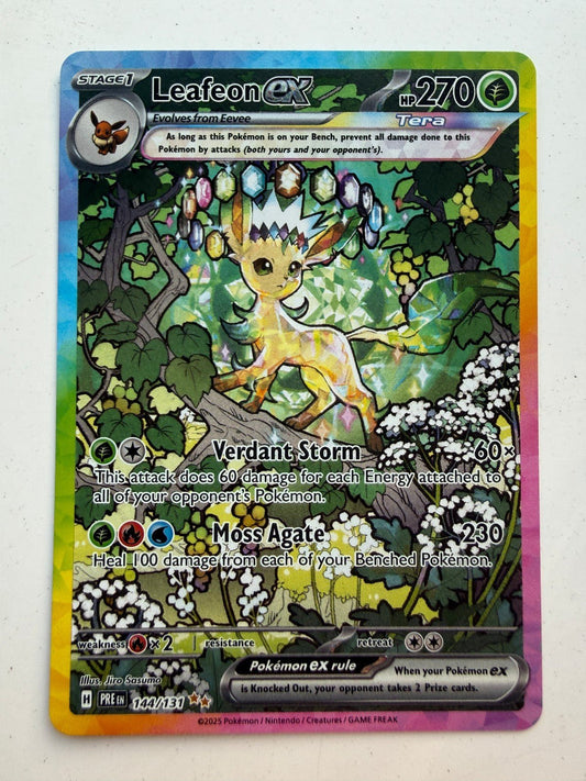 Pokemon Leafeon ex 144/131 Sv Prismatic Evolutions SIR Holo NM
