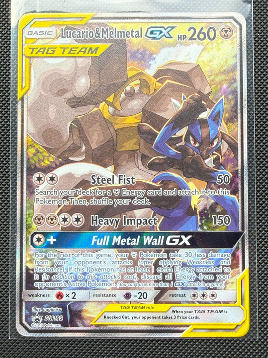 Pokemon Lucario & Melmetal GX Tag Team Black Star Promo SM192 NM