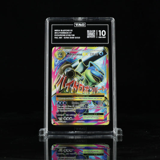 Pokemon M Blastoise EX Full Art 102/108 XY Evolutions 102 Mega GEM MINT TAG 10