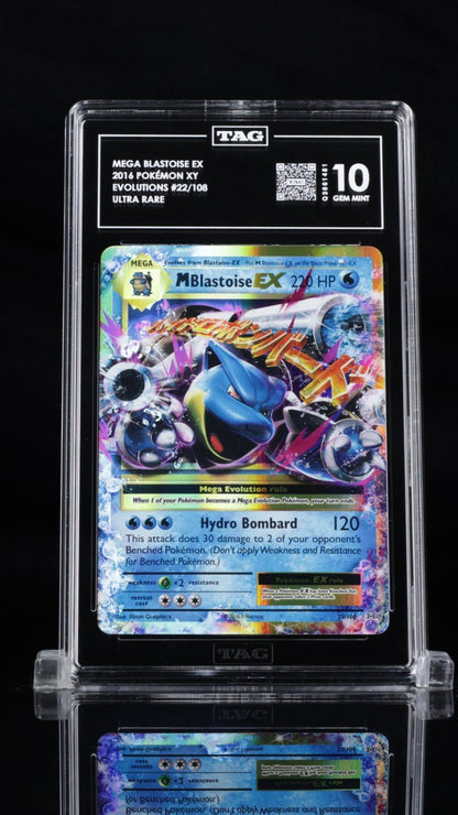 Pokemon M Blastoise EX Holo Ultra Rare 22/108 Evolutions 2016 TAG 10