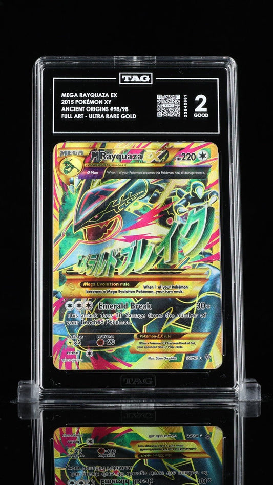 Pokemon M Rayquaza EX 98/98 Ancient Origins Secret Rare TAG 2