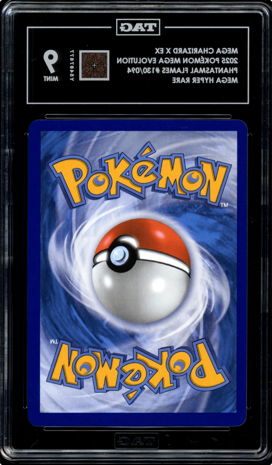 Pokemon Mega Charizard X ex 130/094 Me02: Phantasmal Flames Holo TAG 9