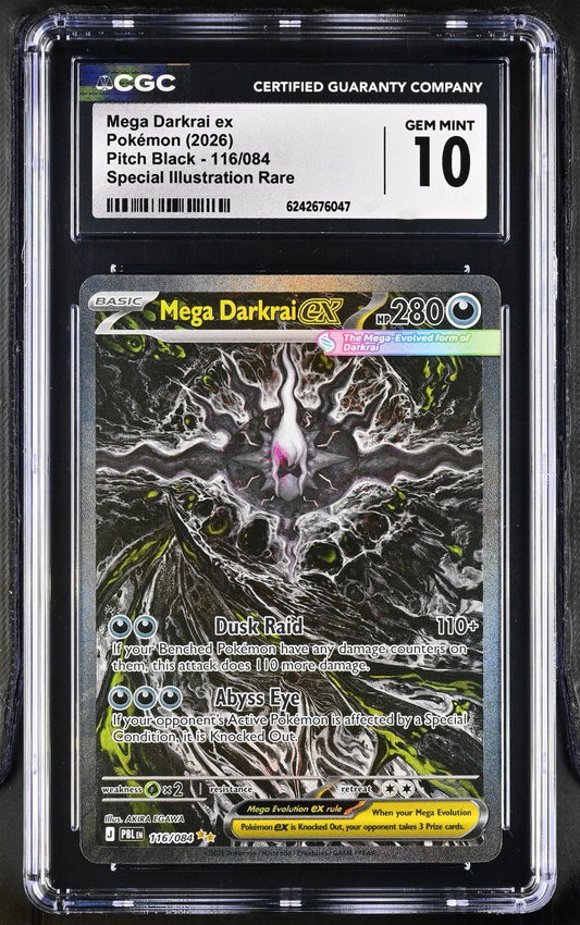Pokemon Mega Darkrai ex CGC 10 116/084 Pitch Black Special Illustration Rare