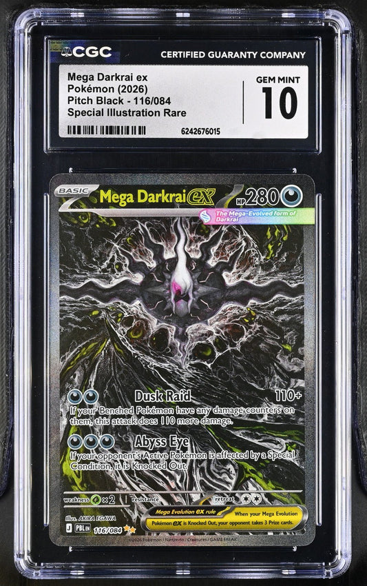 Pokemon Mega Darkrai ex CGC 10 116/084 Pitch Black Special Illustration Rare